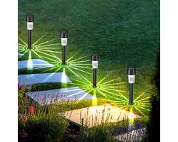 Aigostar Solar Tuinfakkels - 12 stuks - 29,5cm - Tuinverlichting op zonne-energie - IP44 - Tuinlantaarns - Padverlichting - 6500K