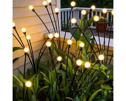 Aigostar Solar Tuinverlichting op Zonne Energie - 6-Pack - 36 LED Vuurvliegjes - IP44 - Lampen voor Buiten - Tuinlantaarns - Padverlichting