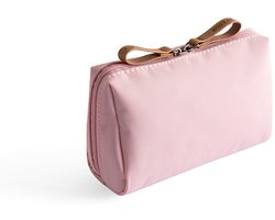 Ainy Make Up Tasje Roze - compacte organizer 15x11x6cm voor cosmetica en skincare - waterbestendig - toilettas dames voor make-up, sieraden en meer. De luxe beautycase voor tafel bureau of onderweg | cadeau voor vrouwen