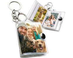 Ainy - Sleutelhanger foto liefde met sleutelringen | Baby fotoboek | geluksbrenger | foto album insteekalbum | mini fotolijst | pasfoto lijstjes | fotoalbum auto sleutelhangers volwassenen & kinderen accessoires | Cadeau voor hem & haar