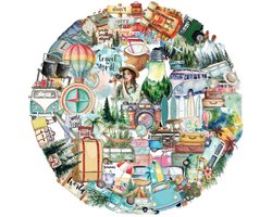 Ainy Vakantie PET Stickers 50 stuks voor bullet journal, fotoalbum, laptop, telefoon, waterfles en zelfs als muursticker of geschenksticker. Knutselen stickervellen voor kinderen en volwassenen