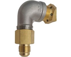 Air Mixer Nozzle Sprayer Valve 1/2" - RVS en Messing - Hoge capaciteit 150.000 BTU - Ideaal voor propane vuurkorf - ShopVlot