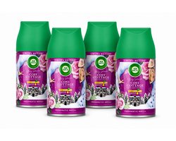 Air Wick Freshmatic Navulling Cosy Cottage – Frosted Roses & Mistletoe – 4 x 250 ml – Automatische Luchtverfrisser – Voordeelverpakking