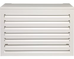 Air&Co - Airco en warmtepomp buitenunit omkasting - Maat S - 100 x 70 x 50 cm - Gepoedercoat - Aluminium - Hoogwaardige kwaliteit - Wit - RAL 9016 - Airco Cover