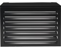 Air&Co - Airco en warmtepomp buitenunit omkasting - Maat S - 100 x 70 x 50 cm - Gepoedercoat - Aluminium - Hoogwaardige kwaliteit - Zwart - RAL 9005 - Airco Cover