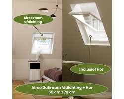 Airco Dakraam Afdichting met Hor - 55 x 78 cm – Geschikt voor Inbouw Velux: CK02 (GGL 102, c02) | Fakro, Optilight: Maatcode 01 | Luxtra: C2A - Slang Afsluiten - Afdichting Raamafdichtingskit