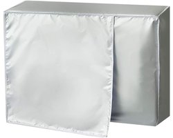 Airconditionerhoes - Airco Hoes Buitenunit - Winterhoes voor buiten - Stofdicht - Vorstbestendig - Airconditioninghoezen - Airco Cover - Duurzaam en waterdicht - Airco Afdekhoes - Universele Airco Beschermhoes - Aircooler - 86x35x60cm - Zilver