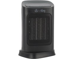 AirKing Elektrische Kachel met ventilator - Compacte Keramische kachel met touchscreen - ventilatorkachel 2 Standen 900 en 1800 Watt - Kantelbeveiliging - Draagbaar
