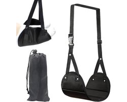 Airplane Foot Hammock, Adjustable Long Flight Sling, 1 Comfortable Legs Support Portable Height, Feet Hanger Travel Footrest for Airplane Vehicle High-Speed Rail