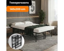 AirSleeperz® opvouwbaar Bedframe Joost Basic - Zwart - 140x200 cm - 2 persoons vouwbed
