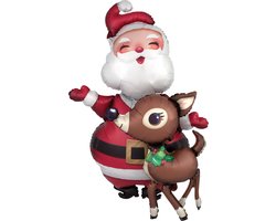 AirWalkers Santa & Reindeer FolieBallon 78 x 121 cm