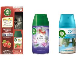 Airwick Starterset Red Berries + 2 Extra Navullingen - Turqoise Oase / Mystical Garden