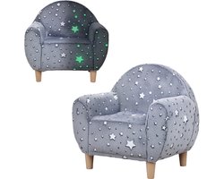 AIYAPLAY-Kinderbank-55x40x55cm-Fluweel-Grijs