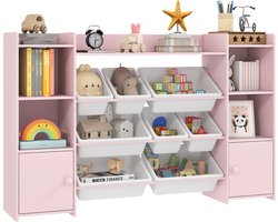 AIYAPLAY Opbergrek voor kinderen MDF, staal 140L x 30B x 90H cm Roze