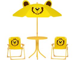 AIYAPLAY tuin kinderset – staal, polyester – 49,5x49,5x50 cm – geel