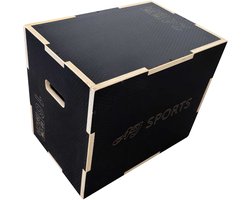 AJ-Sports Houten Crossfit Plyo box - Jump Box - Met anti slip - Fitness Box - Fitness Kist - Crossfit - Krachttraining - Fitness - Home gym - Zwart