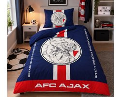 Ajax-dekbedovertrek blauw rood