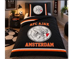 Ajax-dekbedovertrek zwart oranje