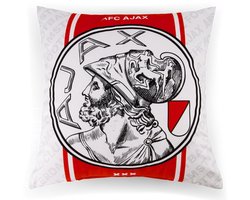 Ajax-kussen wit rood wit