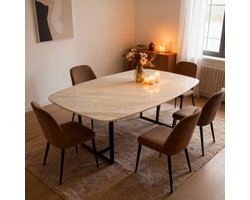 Ajax volakas gold marmer Eetkamertafel - Deens Ovaal