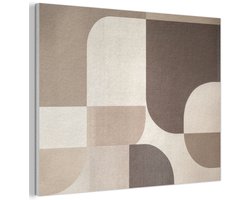 Akoestisch wandpaneel 100x70 cm - Vilt schilderij Geometrisch - Geweven structuur - Modern - Akoestische panelen - Geluidsdempende wanddecoratie - Geluidsisolatie woonkamer - Muurdecoratie geluidspanelen
