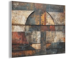 Akoestisch wandpaneel 100x70 cm - Vilt schilderij Kunst - Bruin - Abstract - Hout motief - Akoestische panelen - Geluidsdempende wanddecoratie - Geluidsisolatie woonkamer - Muurdecoratie geluidspanelen