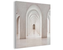 Akoestisch wandpaneel 40x40 cm - Vilt schilderij Hal - Bogen - Symmetrisch - Modern - Akoestische panelen - Geluidsdempende wanddecoratie - Geluidsisolatie woonkamer - Muurdecoratie geluidspanelen