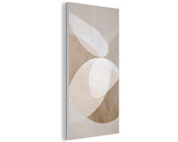 Akoestisch wandpaneel 40x80 cm - Vilt schilderij Ovale vormen - Transparant - Zachte overgang - Akoestische panelen - Geluidsdempende wanddecoratie - Geluidsisolatie woonkamer - Muurdecoratie geluidspanelen