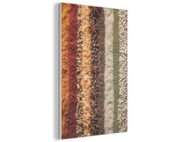 Akoestisch wandpaneel 60x90 cm - Vilt schilderij Banen - Verticaal - Kruiden - Variatie - Akoestische panelen - Geluidsdempende wanddecoratie - Geluidsisolatie woonkamer - Muurdecoratie geluidspanelen