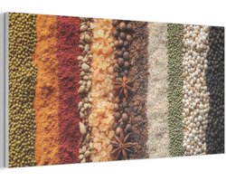 Akoestisch wandpaneel 80x40 cm - Vilt schilderij Banen - Verticaal - Kruiden - Variatie - Akoestische panelen - Geluidsdempende wanddecoratie - Geluidsisolatie woonkamer - Muurdecoratie geluidspanelen