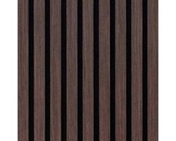 Akoestisch wandpaneel bruin eiken | Vaste maat: 2700 x 600 mm, 20 mm dik | 3-zijdig Fineer | Verbetert de akoestiek | Wanddecoratie