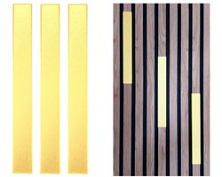 Akoestisch wandpaneel decostrip - Akupanel decoratie - akoestische panelen accessoires - akoestische wanddecoratie - lattenwand - decoratiestrip 24.5 cm - set van 3 stuks