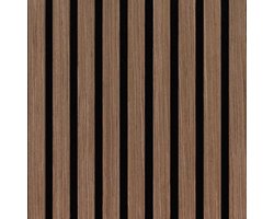 Akoestisch wandpaneel grijs bruin eiken | Vaste maat: 2700 x 600 mm, 20 mm dik | 3-zijdig Fineer | Verbetert de akoestiek | Wanddecoratie