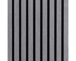 Akoestisch wandpaneel grijs eiken | Vaste maat: 2700 x 600 mm, 20 mm dik | 3-zijdig Fineer | Verbetert de akoestiek | Wanddecoratie