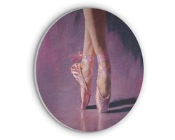 Akoestisch wandpaneel rond 30x30 cm - Vilt schilderij Spitzen - Paars - Contrast - Ronde akoestische panelen - Geluidsdempende wanddecoratie - Geluidsisolatie wandcirkel - Muurdecoratie geluidspanelen