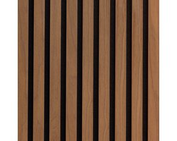 Akoestisch wandpaneel walnoot | Vaste maat: 2700 x 600 mm, 20 mm dik | 3-zijdig Fineer | Verbetert de akoestiek | Wanddecoratie