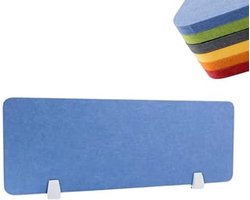 Akoestische Desk Divider - Privacy Scherm - Werkplek Focus - Geluidsabsorberend - 40x50cm - Blauw