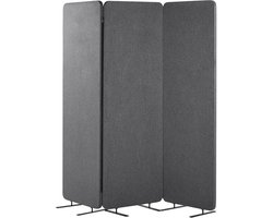 Akoestische roomdivider met 3 panelen STANDI Grijs 184 cm 184 cm
