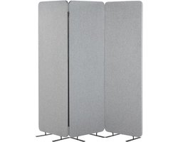 Akoestische roomdivider met 3 panelen STANDI Lichtgrijs 184 cm 184 cm
