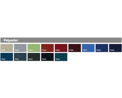 Akoestische wand Lucia breed 140CM hoog 140CM kleur lucia Steen rood PO04 kleur beugel Wit (RAL9010)