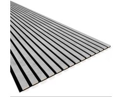 Akoestische wandpaneel licht grijs (Latten wanden) | 60x280x18 cm | 25 mm latten | Akupanel | Wandpaneel | Akoestisch Paneel | Lattenwand | Wandbekleding | Geluidsabsorberend | Houten Wandpanelen | Licht Grijs | Wanddecoratie | Moderne Wandpanelen