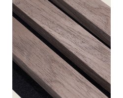 Akoestische - Wandpanelen - 3-zijdig - Walnoot 260x60cm