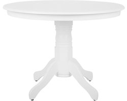 AKRON - Ronde eettafel - Wit - 100 cm - MDF
