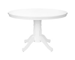 AKRON - Ronde eettafel - Wit - 120 cm - MDF