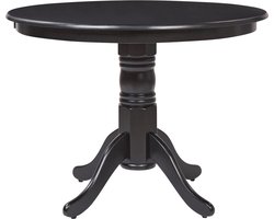 AKRON - Ronde eettafel - Zwart - 100 cm - MDF