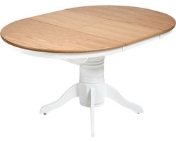 AKRON - Uitschuifbare eettafel - Lichtbruin - 106/150 cm - Essenhoutfineer