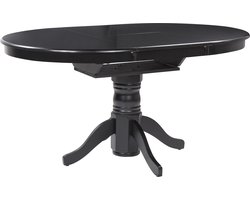AKRON - Uitschuifbare eettafel - Zwart - 106/150 x 106 cm - MDF
