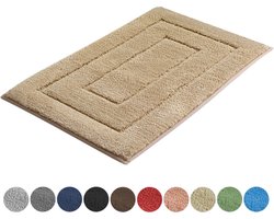 AKSA Home® Badmat 50x80 cm - Douchemat antislip - Badmat antislip - Badkamermat - Beige