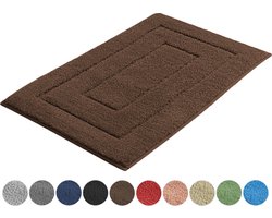 AKSA Home® Badmat 50x80 cm - Douchemat antislip - Badmat antislip - Badkamermat - Bruin