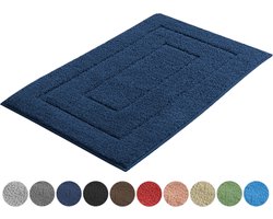 AKSA Home® Badmat 50x80 cm - Douchemat antislip - Badmat antislip - Badkamermat - Vloerkleed - Donkerblauw